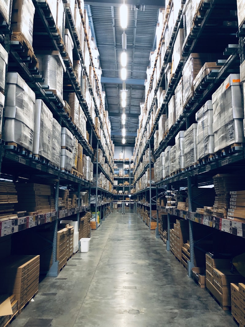 Warehouse with bright lighting